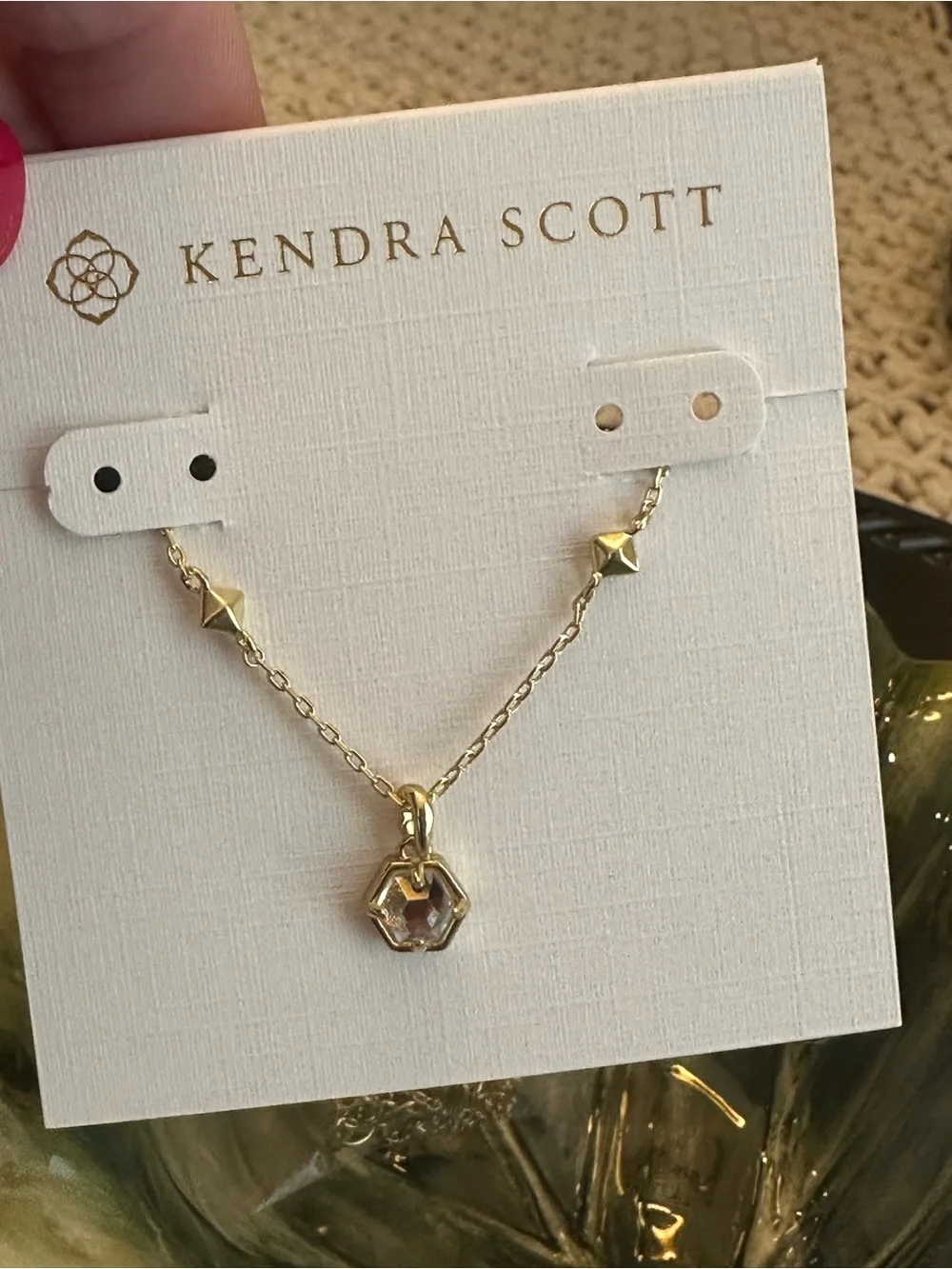 Kendra Scott Gold Dichroic Glass Necklace